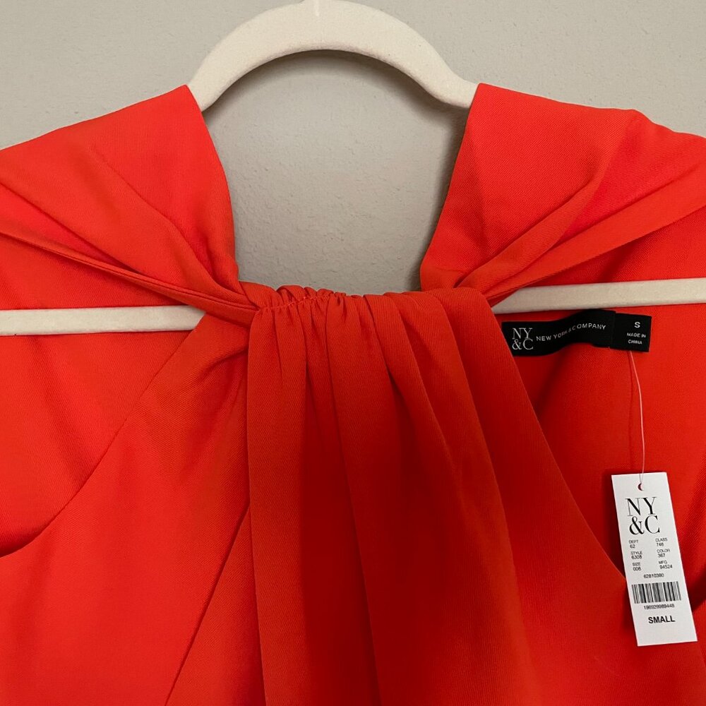 New York & Company, S, Regular/Tall Orange, Flair Leg, Jumpsuit, NEW with tags! - Picture 8 of 16